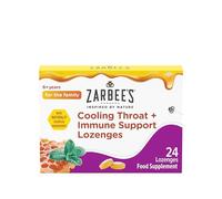 Zarbee’s Cooling Throat + Immune Support Lozenges, Calm and Cool your Throat (24 count) Real Honey, Peppermint Oil Extract with Vitamin C and Zinc, No Artificial Colours or Flavours