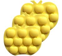 Zarbulon 3Pcs Little Apple Silicone Molds Autumn Fall Apple Silicone Mold for Chocolate Candy Gummy Jello Cupcake Decoration Wax Crayon Melts Soap Embeds Supplies