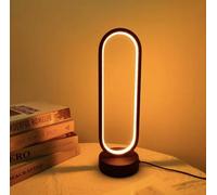 ZARCHE Table Lamp Bedside Bedroom Ring Lamp Living Room Dimmable Three-Color LED Lighting Night Light, Home Decor