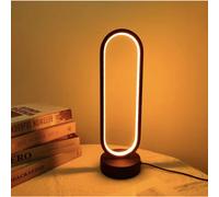 ZARCHE Table Lamp Bedside Bedroom Ring Lamp Living Room Dimmable Three-Color LED Lighting Night Light, Home Decor