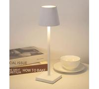 ZARCHE Touch Control Table Lamp, 3 Light Modes and Dimmable, 4000mAh Wireless USB Rechargeable Bedside Desk Lamp Nightstand Lamp Bedroom (White)