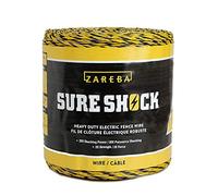 Zareba HDW1320YA-Z Heavy-Duty Sure Shock Aluminum Polywire, PVC-Coated Fiberglass and UV-Stabilized Electric Fence Line, 1,320 Feet