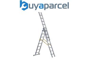 Zarges 44838 D-Rung Combination Ladder 3-Part 3 x 8 Rungs ZAR44838