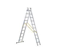 Zarges D-Rung Combination Ladder 2-Part 2 x 10 Rungs Stabiliser 0.90m ZAR44870