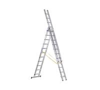 Zarges D-Rung Combination Ladder 3-Part 3 x 10 Rungs Stabiliser 1.1m ZAR44840