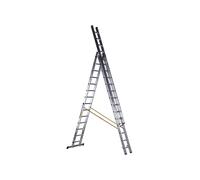 Zarges D-Rung Combination Ladder 3-Part 3 x 14 Rungs Stabiliser 1.2m ZAR44844