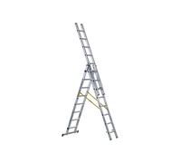 Zarges D-Rung Combination Ladder 3-Part 3 x 8 Rungs Stabiliser 0.9m ZAR44838