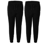 Zargun 2 PK Kids Boys/Girls Regular Fit Fleece Joggers, 5-14 Years Coming in Black Charcoal and Navy (UK, Age, 7 Years, 8 Years, Regular, Black/Black)