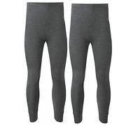 Zargun Pack of 2 Men's Thermal Trousers Long Johns Warm Underwear Baselayer, S M L XL XXL Thermals (M, Charcoal)