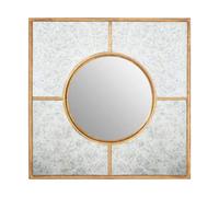 Zariah Gold Finish Art Deco Wall Mirror