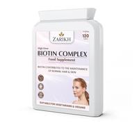 Zarikh Biotin 10,000µg Tablets | High Strength Hair Growth, Healthy Skin & Nails Support | Energy & Metabolism Booster | 120 Vegan Biotin Tablets | UK Made