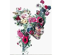 Zariocy 5D Diamond Painting Rose Kits, Diamond Art Kits Skeleton Paint by Numbers Kits Round Full Drill Rhinestone Crystal Embroidery Cross Stitch for Home Wall Decoration 30x40 cm