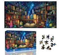 Zariocy Extra Large Stellar Library Jigsaw Puzzles for Adults 1000 Pieces - Challenging Irregular Shapes, No-Dust Puzzle Board, Family Time, for Puzzle Lovers, Finished Size 80 x 41 cm