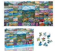 Zariocy Extra Large Through Nature Jigsaw Puzzles for Adults 1000 Pieces - Challenging Irregular Shapes, No-Dust Puzzle Board, Family Time, for Puzzle Lovers, Finished Size 80 x 41 cm