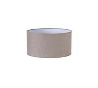 Zarivy E27 Cylindrical lampshade in Grey Linen 35x35x20cm, Ideal for Table Lamps and Interior Decoration.