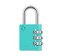 [ZARKER XD35] Small and Heavy Duty 3-Digit Combination Padlock Different Design Defferent Colors and Strong Metal Locking Mechanism - Emerald 1pack