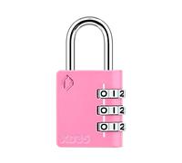 [ZARKER XD35] Small and Heavy Duty 3-Digit Combination Padlock Different Design Defferent Colors and Strong Metal Locking Mechanism - Pink 1pack