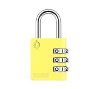 [ZARKER XD35] Small and Heavy Duty 3-Digit Combination Padlock Different Design Defferent Colors and Strong Metal Locking Mechanism - Yellow 1pack