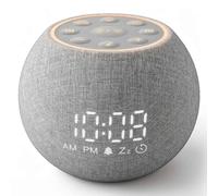 Zarler 2-in-1 White Noise Machine Alarm Clock, White Noise Sound Machine with Physical Buttons, Sleep Aid Babies Adults, 25 Sounds & 32 Volumes, 0-100% Dimmable Display, Grey