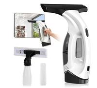 ZARM DUST Window Vac Cleaner Kit, Electric Cordless Window Vacuum with 40min Battery Life, 28 cm Suction Nozzle & 150 ml Water Tank, Suitable for Windows, Tiles and Mirrors