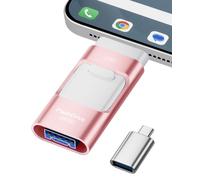 ZARMST USB Stick 256GB, 4-in-1 Flash Drive for Phone, Tablet & PC, Pink | Free Up Device Storage, Direct File Transfer Between Devices, Fast Photo, Video & File Transfer, Plug & Play Design