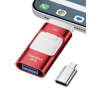 ZARMST USB Stick 256GB, 4-in-1 Flash Drive for Phone, Tablet & PC, Red | Free Up Device Storage, Direct File Transfer Between Devices, Fast Photo, Video & File Transfer, Plug & Play Design