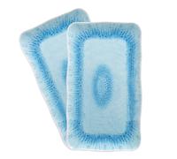 ZAROCRUS Large Farmhouse Melamine Serving Trays, Set of 2, 17 x 10 inches Serving Platters for Food Serving, Durable and Dishwasher Safe BBQ Tray, Reactive Blue