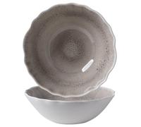 ZAROCRUS Melamine Serving Bowls Set of 2, 12''x4'' Large Salad Bowls, Fruit Bowls, Mixing Bowls, Serving Bowls for Kitchen, Ideal for Prepping and Serving Food, Gray