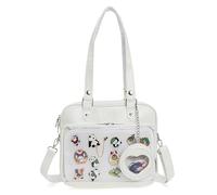 ZAROXOXS Ita Bag Crossbody Handbags Kawaii Shoulder Purse Square Backpack with Insert Anime Pins Display, White