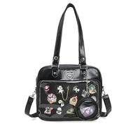 ZAROXOXS Itabag Crossbody Handbag Kawaii Shoulder Purse Square Backpack Insert Anime Pin Display, black