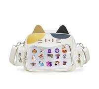 ZAROXOXS Kawaii Ita Bag Backpack Crossbody Bag Cat Shoulder Bags Multi-Purpose Pin Display with Insert, Calico Cat