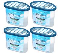 ZARPAX Moisture Absorber Fresh Cotton 10.5 oz/300g | Removes Moisture, Damp & Humidity | Odor Absorber With Fresh Cotton Fragrance | Moisture Trap for Bathroom, Closet, Kitchen | Set of 4