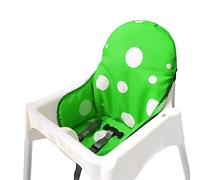 ZARPMA Seat Covers Cushion for Ikea Antilop Highchair,Washable Foldable Baby Highchair Cushion Cotton Padded Insert for Ikea Child Chair (Dark Green)