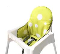 ZARPMA Seat Covers Cushion for Ikea Antilop Highchair,Washable Foldable Baby Highchair Cushion Cotton Padded Insert for Ikea Child Chair (Green)