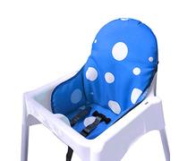 ZARPMA Seat Covers Cushion for IKEA Antilop Highchair, Washable Foldable Baby Highchair Cushion Cotton Padded Insert for IKEA Child Chair (Ocean Blue)