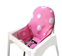 ZARPMA Seat Covers Cushion for Ikea Antilop Highchair,Washable Foldable Baby Highchair Cushion Cotton Padded Insert for Ikea Child Chair (Pink)