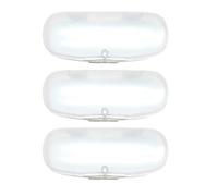 ZARSIO 3 Pieces Hard Shell Glasses Cases Plastic Frosted Translucent Eyeglasses Case with Magnetic Closure, Whitex3, One size