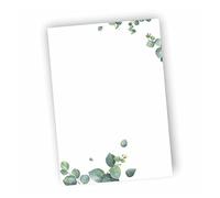 zartbesaitet.com Schöne Produkte aus Papier Letter Paper Eucalyptus DIN A5, 20 White Sheets, 90 g/m², 4/0 Colour, Contemporary Style, FSC Certified, Laser and Inkjet Guarantee