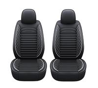 ZARUXCHA 5 Seats Full Set Car Seat Covers For Mitsubishi ASX 2011-2023 2024 2025, All-Weather Use Car Seat Covers, Waterproof Breathable Pu Leather Full Set Car Seat Covers(Black white)