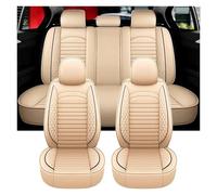 ZARUXCHA Car Seat Covers for Audi A3 Sportback Hatchback 2002-2026, Full 5 Pieces Waterproof Front and Back Set, PU Leather Airbag Compatible, Comfortable Cushions(Beige)