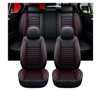 ZARUXCHA Car Seat Covers for Hyundai Tucson 2025, Full 5 Pieces Waterproof Front and Back Set, PU Leather Airbag Compatible, Comfortable Cushions(Black Red)