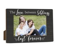 ZARYFANCHY Sibling Picture Frame, Birthday Gift for Sister Brother Family, The Love Between Siblings Photo Frames Fit 4x6 Horizontal Photo for Tabletop Display Home Office Decor -06