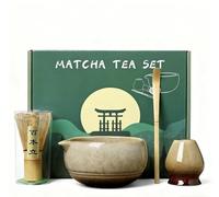 ZARYPHUS Matcha Whisk Set,4Pcs Matcha Set with Bamboo Matcha Whisk and Ceramic Bowl, Scoop & Holder,Complete Ceramic Matcha Kit with Giftbox Packing Gift for Matcha Lover,Gift for Green Tea Lovers