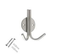 ZAS70SS Double Robe Hook Satin Stainless Steel From The Door Handle Store