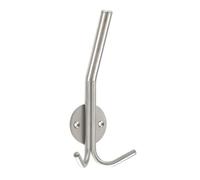 ZAS71SS Double Hat and Coat Hook Satin Stainless Steel from The Door Handle Store by Zoo Hardware