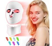 Zasabel Red Light Therapy Mask for Face & Neck, LED Face Light Therapy, Portable Skincare Set Suitable for At-Home and Travel Skincare, Brightens Skin Tone and Revitalizes Skin