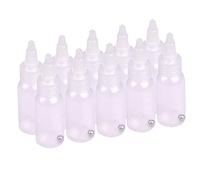 ZASCHMOY 10 Pack 35cc Airbrush Paint Bottles with Lid Adapter Cap, Translucent PP Material Resistant Storage Jars with Steel Ball for Paint Mixing and Airbrush Feeding (PP(Propene))