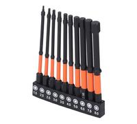 ZASCHMOY 10 Pcs Hex Wrench Drill Bit Set | Magnetic S2 Alloy Steel Impact Hex Drill Bits | Essential Tool with Storage Rack | Sizes From 1.5mm to 8mm