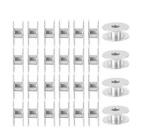 ZASCHMOY 100pcs Aluminum Bobbins for Flat Sewing Machines - Durable & Lightweight Sewing Machine Parts, Universal Fit, Easy Installation