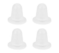 ZASCHMOY 100pcs Silicone Ink Caps, U Shape Bottom for No Wasting, 2 Sizes Microblading Pigment Cups, with Clear Sanitary Material, Professional or Home Artists (S 8.9 X 1.5in)